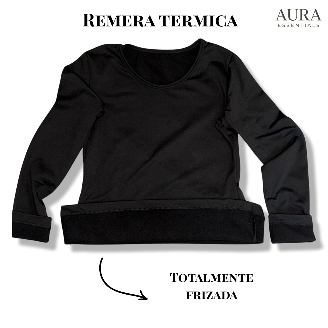 Remera Térmica Aura Essentials - Frisado Premium Soft