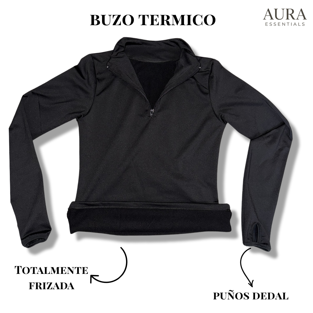 Buzo Térmico Aura Essentials - Medio Cierre & Puños Dedal