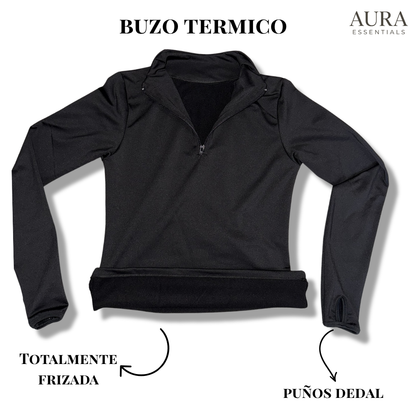 Buzo Térmico Aura Essentials - Medio Cierre & Puños Dedal