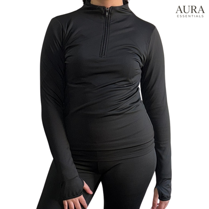 Buzo Térmico Aura Essentials - Medio Cierre & Puños Dedal