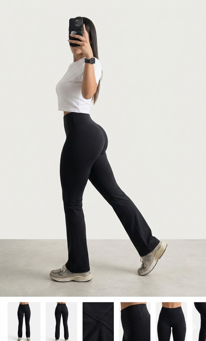 Pantalón Flare Aura - Soft Touch & Control Abdominal.