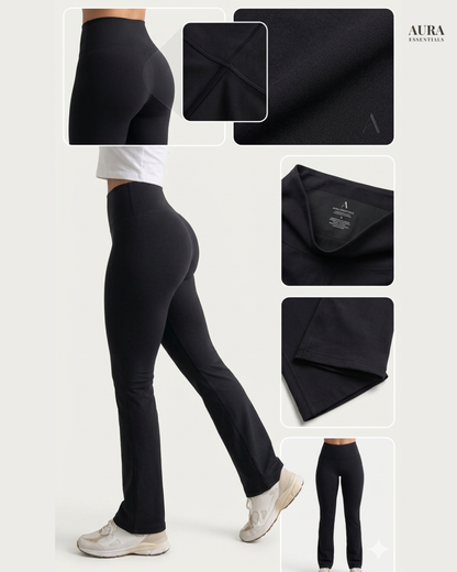 Pantalón Flare Aura - Soft Touch & Control Abdominal.
