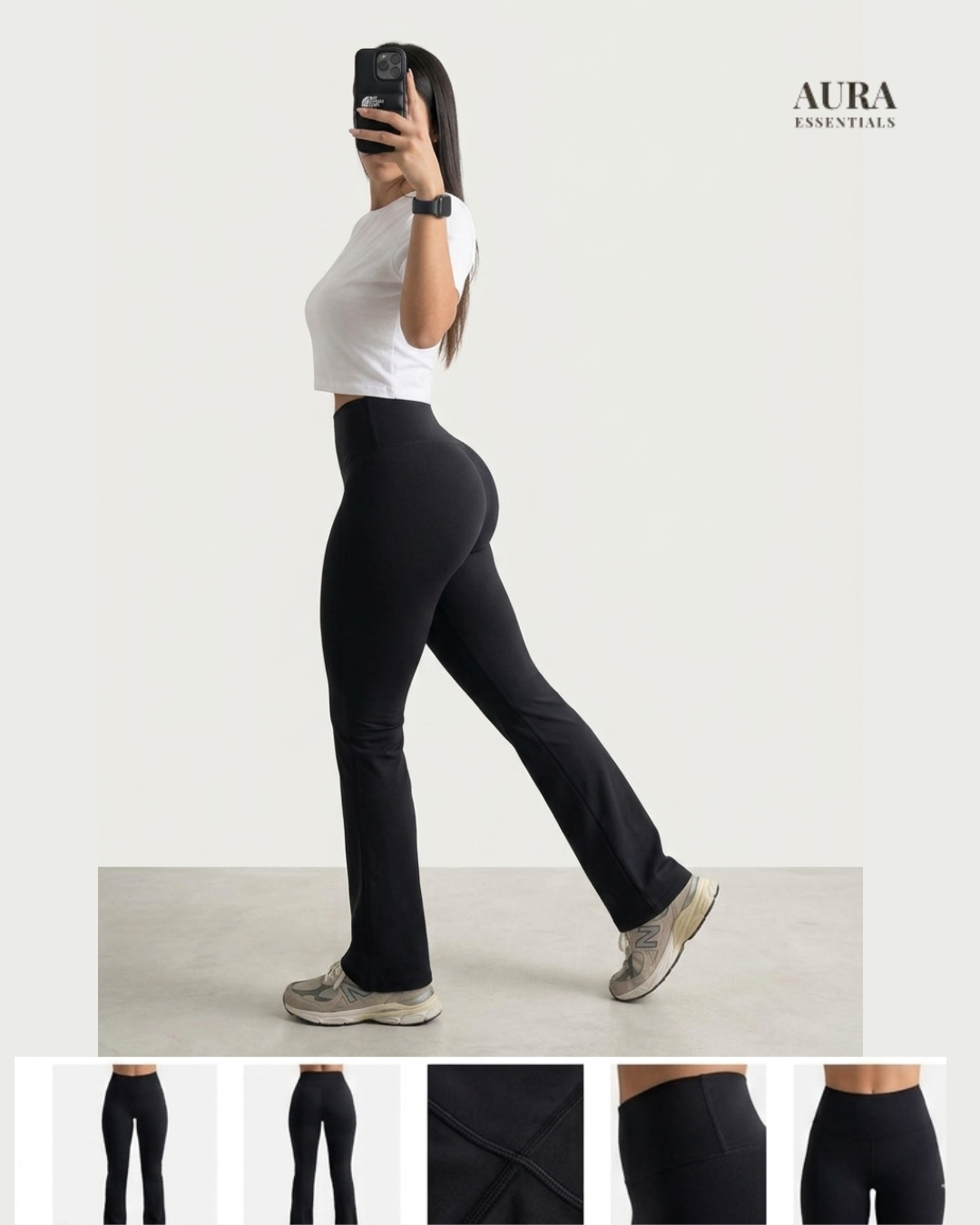 Pantalón Flare Aura - Soft Touch & Control Abdominal.